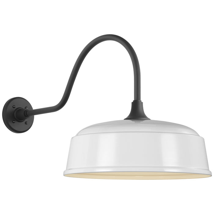 Visual Comfort Signature TOB 2802MBK/S7-WHT LED Barn Light, Matte Black