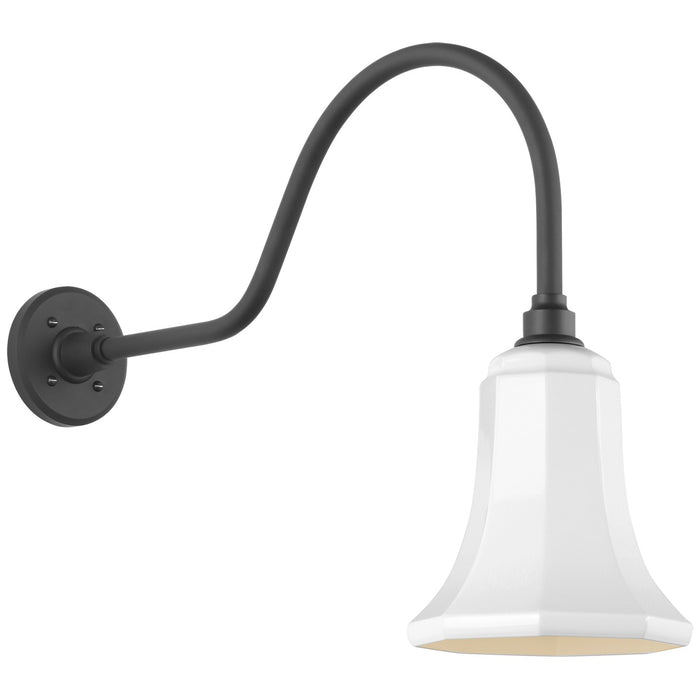 Visual Comfort Signature TOB 2802MBK/S8-WHT LED Barn Light, Matte Black