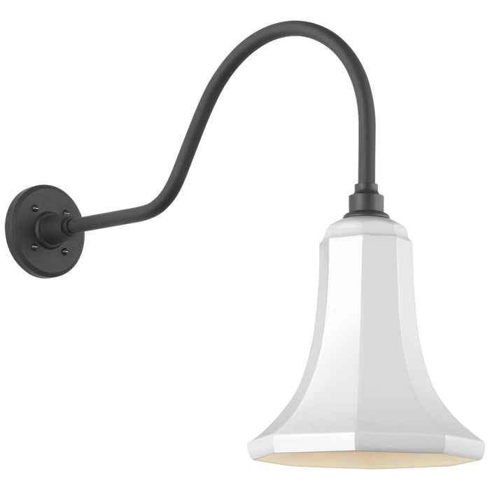Visual Comfort Signature TOB 2802MBK/S9-WHT LED Barn Light, Matte Black