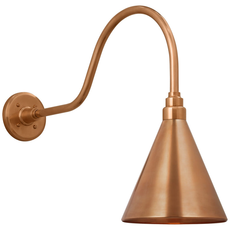 Visual Comfort Signature TOB 2802SC/S10-SC LED Barn Light, Soft Copper