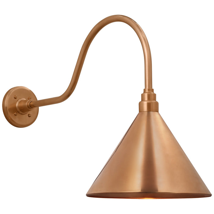 Visual Comfort Signature TOB 2802SC/S11-SC LED Barn Light, Soft Copper