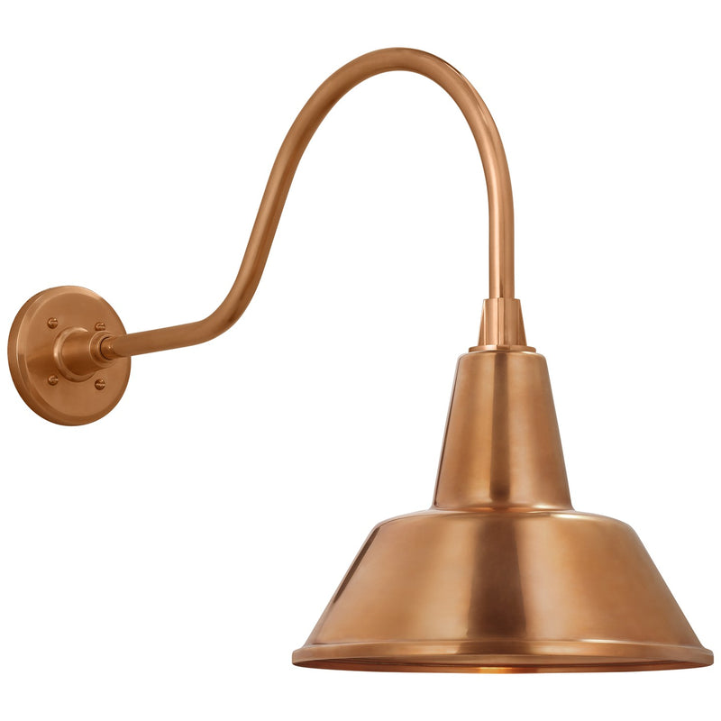 Visual Comfort Signature TOB 2802SC/S1-SC LED Barn Light, Soft Copper