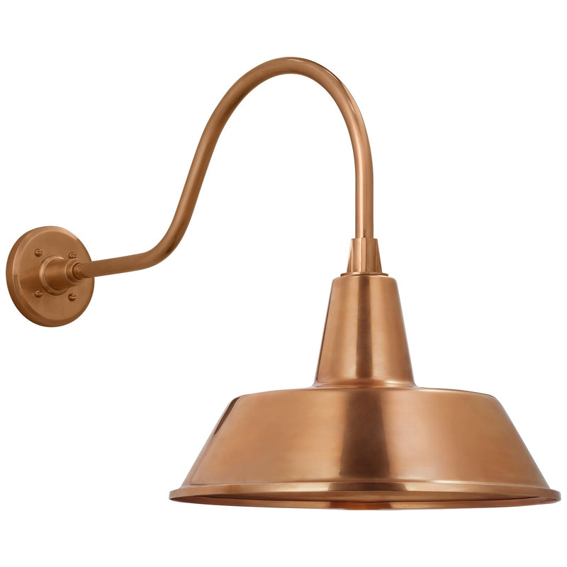 Visual Comfort Signature TOB 2802SC/S2-SC LED Barn Light, Soft Copper