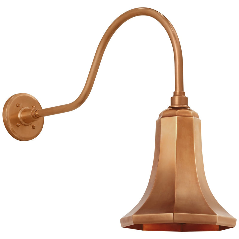 Visual Comfort Signature TOB 2802SC/S9-SC LED Barn Light, Soft Copper