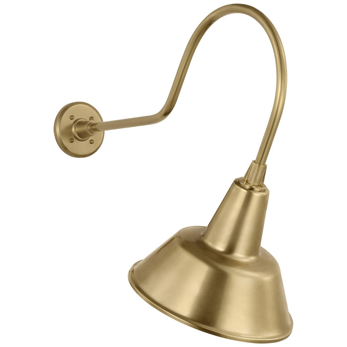 Visual Comfort Signature TOB 2803HAB/S1-HAB LED Barn Light, Hand-Rubbed Antique Brass