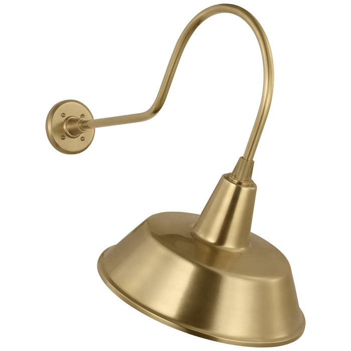 Visual Comfort Signature TOB 2803HAB/S2-HAB LED Barn Light, Hand-Rubbed Antique Brass