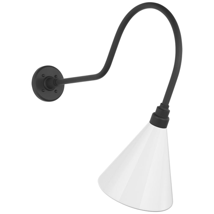 Visual Comfort Signature TOB 2803MBK/S10-WHT LED Barn Light, Matte Black