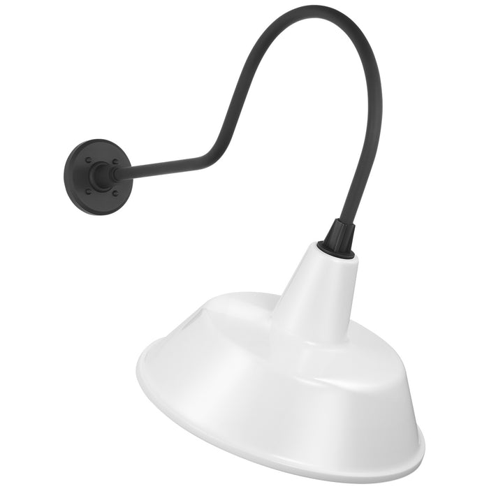 Visual Comfort Signature TOB 2803MBK/S2-WHT LED Barn Light, Matte Black