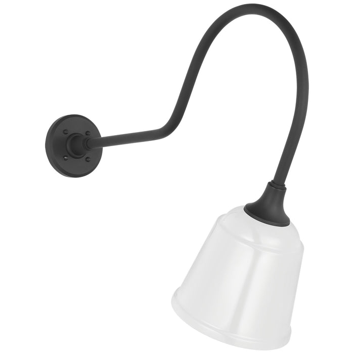 Visual Comfort Signature TOB 2803MBK/S5-WHT LED Barn Light, Matte Black