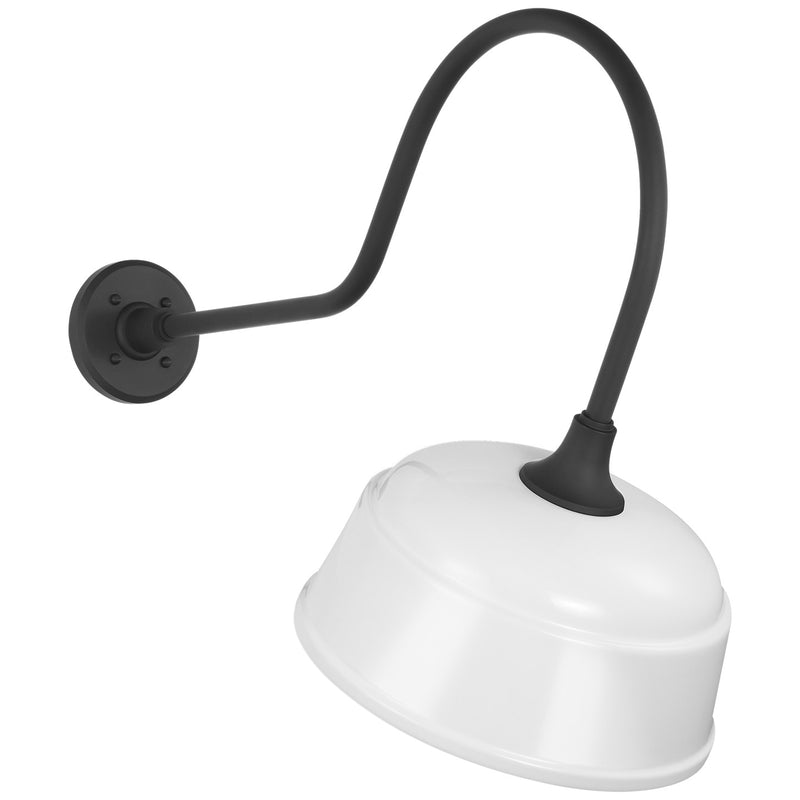 Visual Comfort Signature TOB 2803MBK/S6-WHT LED Barn Light, Matte Black