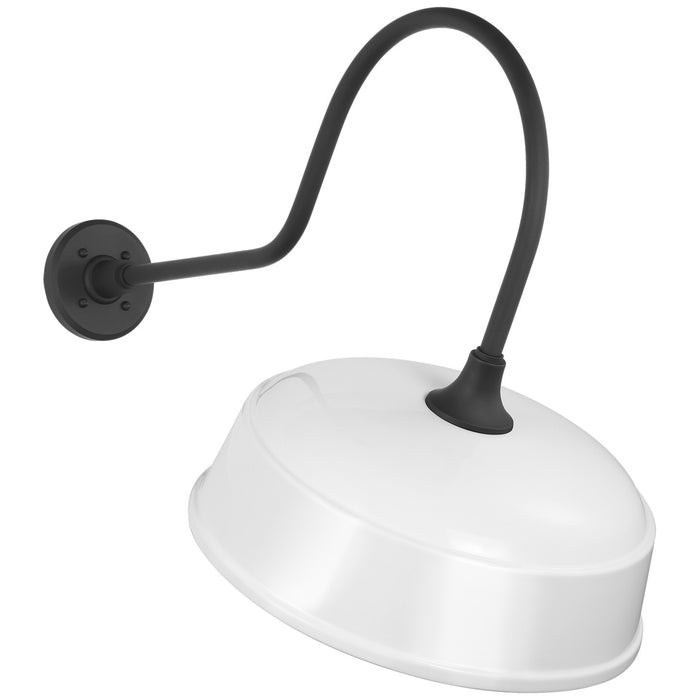 Visual Comfort Signature TOB 2803MBK/S7-WHT LED Barn Light, Matte Black