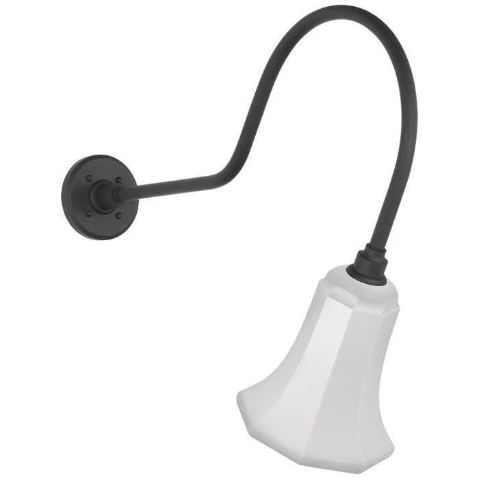 Visual Comfort Signature TOB 2803MBK/S8-WHT LED Barn Light, Matte Black