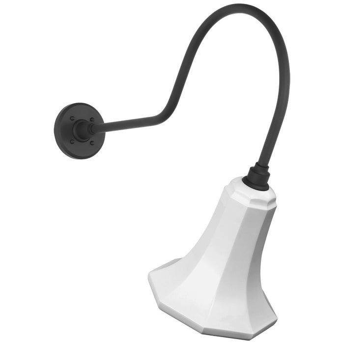 Visual Comfort Signature TOB 2803MBK/S9-WHT LED Barn Light, Matte Black