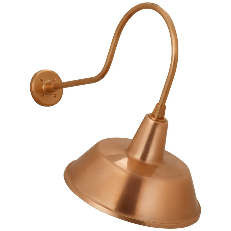 Visual Comfort Signature TOB 2803SC/S2-SC LED Barn Light, Soft Copper