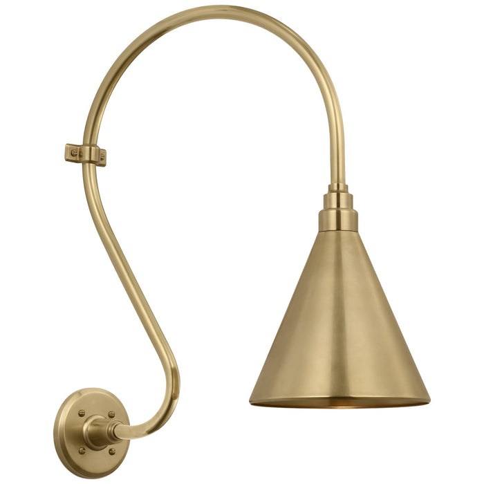 Visual Comfort Signature TOB 2804HAB/S10-HAB LED Barn Light, Hand-Rubbed Antique Brass