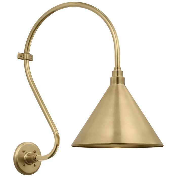 Visual Comfort Signature TOB 2804HAB/S11-HAB LED Barn Light, Hand-Rubbed Antique Brass