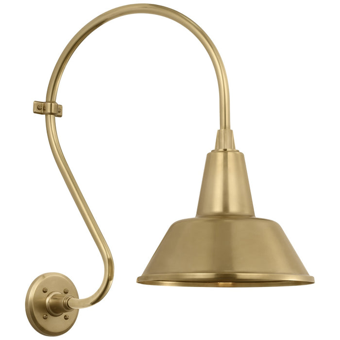Visual Comfort Signature TOB 2804HAB/S1-HAB LED Barn Light, Hand-Rubbed Antique Brass