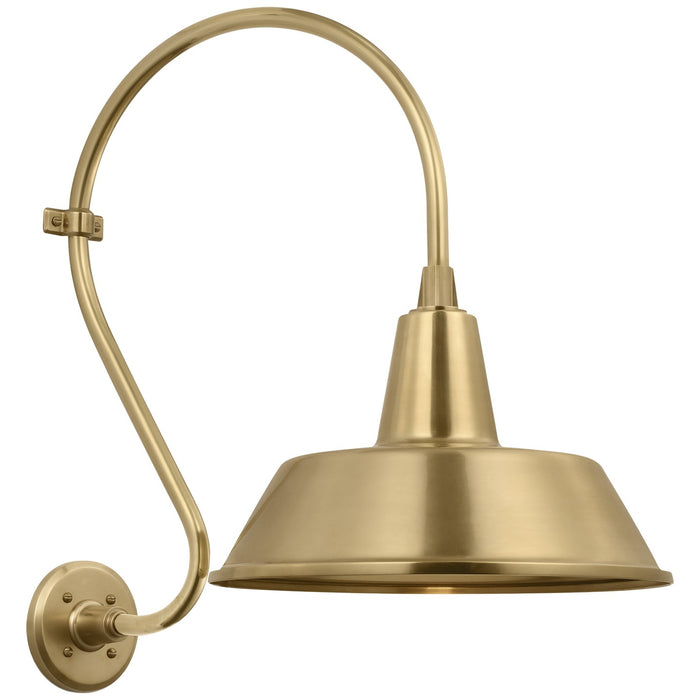 Visual Comfort Signature TOB 2804HAB/S2-HAB LED Barn Light, Hand-Rubbed Antique Brass