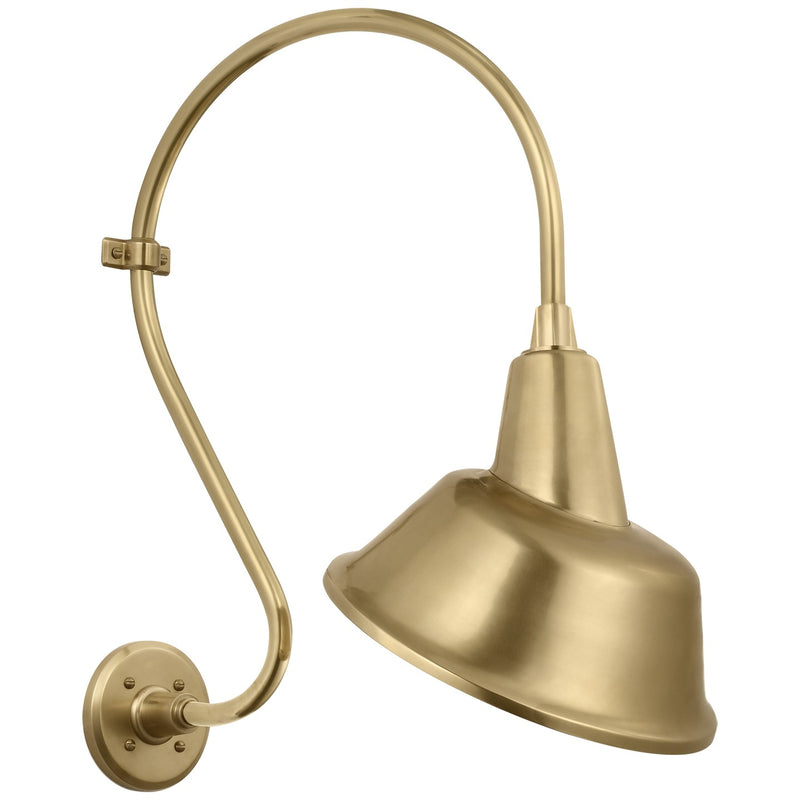 Visual Comfort Signature TOB 2804HAB/S3-HAB LED Barn Light, Hand-Rubbed Antique Brass