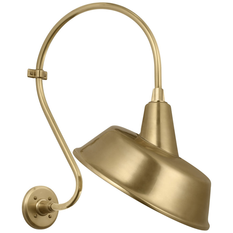 Visual Comfort Signature TOB 2804HAB/S4-HAB LED Barn Light, Hand-Rubbed Antique Brass