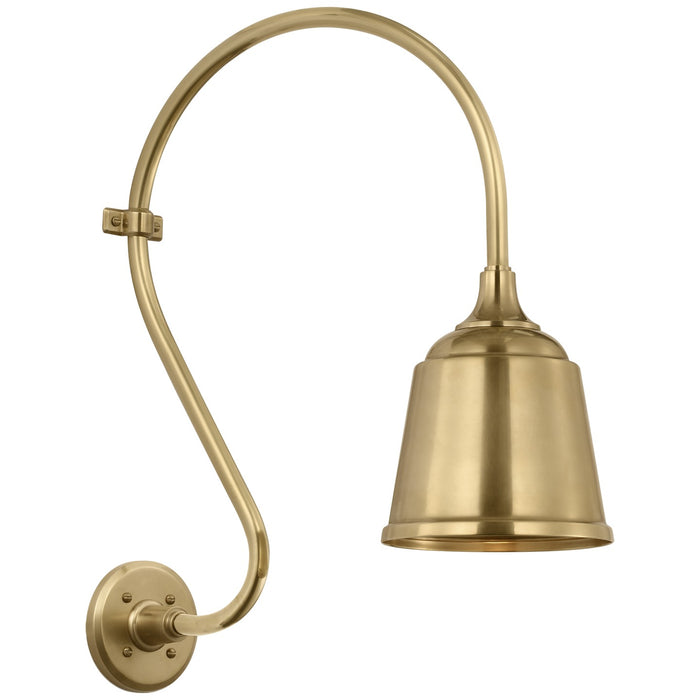 Visual Comfort Signature TOB 2804HAB/S5-HAB LED Barn Light, Hand-Rubbed Antique Brass