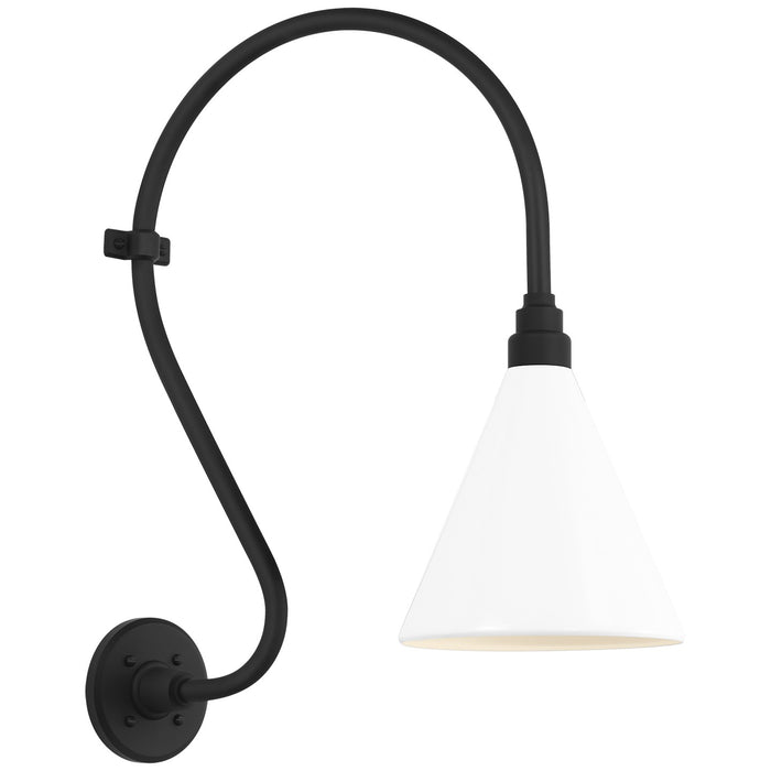 Visual Comfort Signature TOB 2804MBK/S10-WHT LED Barn Light, Matte Black