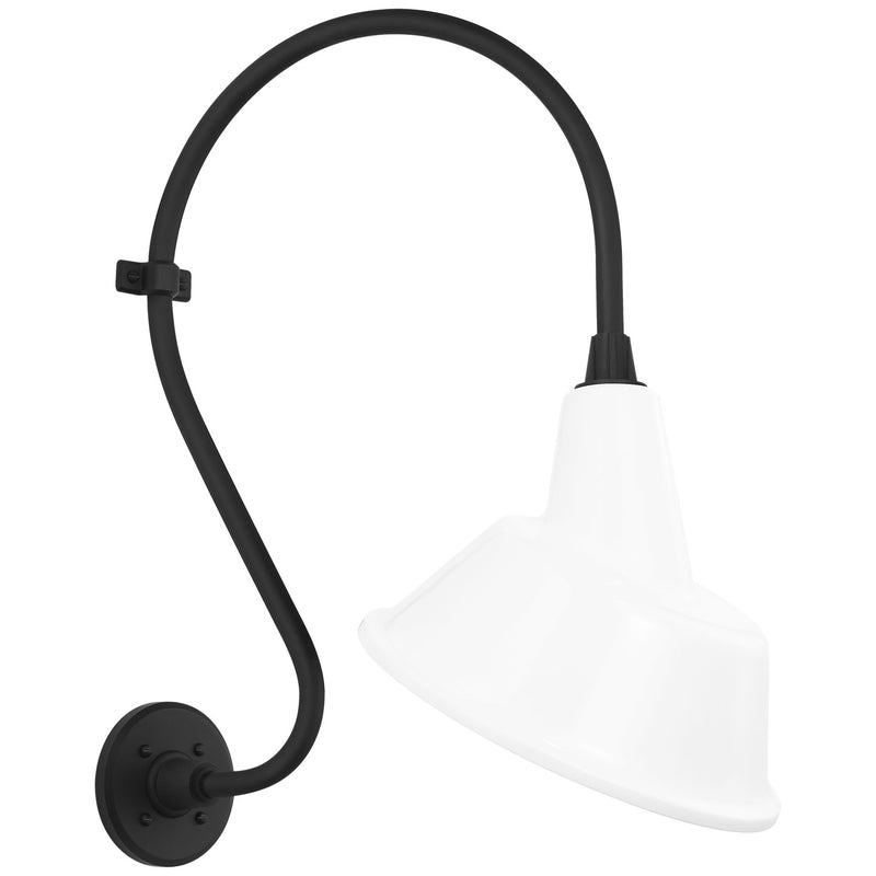 Visual Comfort Signature TOB 2804MBK/S3-WHT LED Barn Light, Matte Black