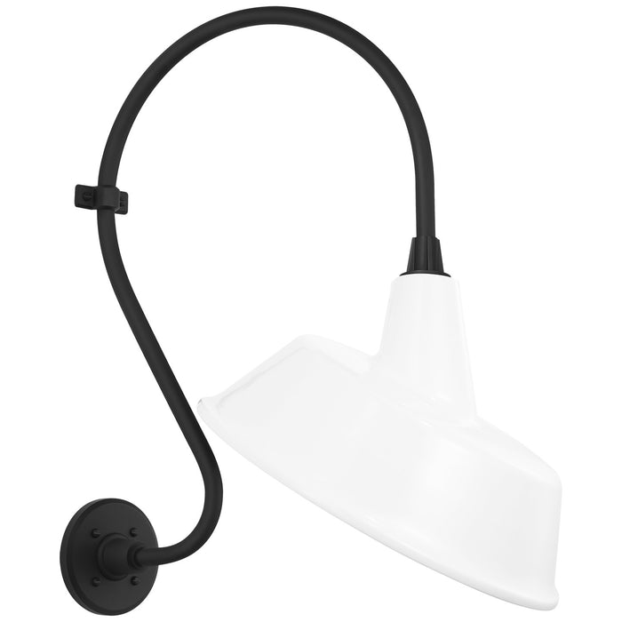 Visual Comfort Signature TOB 2804MBK/S4-WHT LED Barn Light, Matte Black