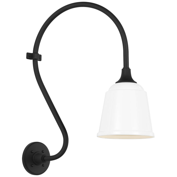 Visual Comfort Signature TOB 2804MBK/S5-WHT LED Barn Light, Matte Black