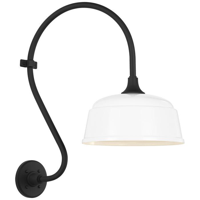 Visual Comfort Signature TOB 2804MBK/S6-WHT LED Barn Light, Matte Black