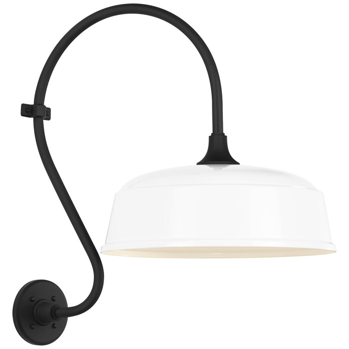 Visual Comfort Signature TOB 2804MBK/S7-WHT LED Barn Light, Matte Black