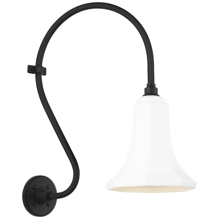 Visual Comfort Signature TOB 2804MBK/S9-WHT LED Barn Light, Matte Black