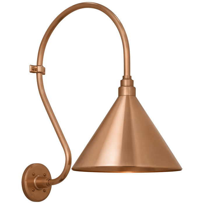 Visual Comfort Signature TOB 2804SC/S11-SC LED Barn Light, Soft Copper