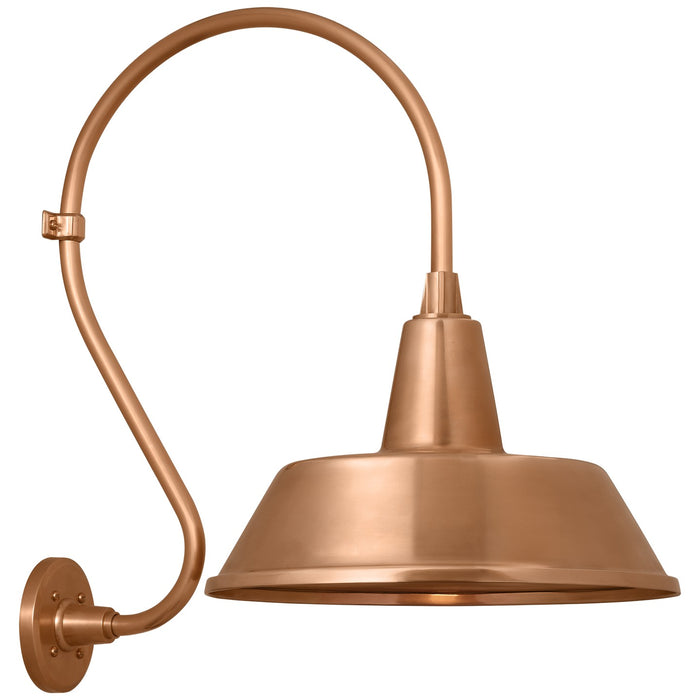 Visual Comfort Signature TOB 2804SC/S2-SC LED Barn Light, Soft Copper