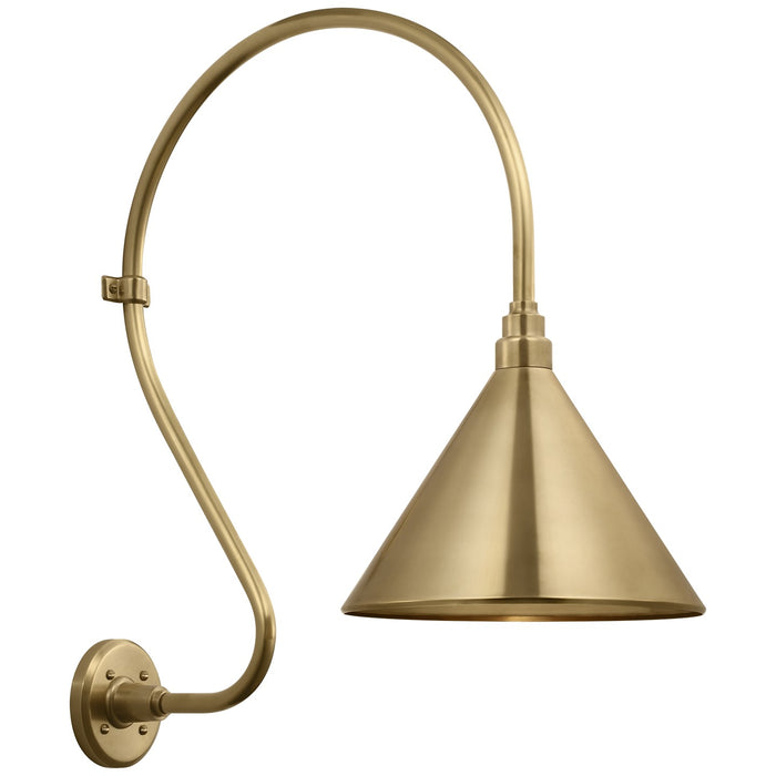 Visual Comfort Signature TOB 2805HAB/S11-HAB LED Barn Light, Hand-Rubbed Antique Brass
