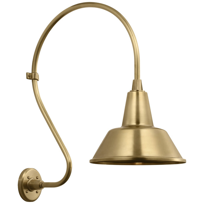Visual Comfort Signature TOB 2805HAB/S1-HAB LED Barn Light, Hand-Rubbed Antique Brass