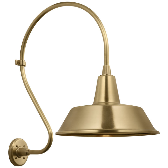 Visual Comfort Signature TOB 2805HAB/S2-HAB LED Barn Light, Hand-Rubbed Antique Brass