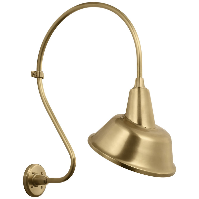 Visual Comfort Signature TOB 2805HAB/S3-HAB LED Barn Light, Hand-Rubbed Antique Brass