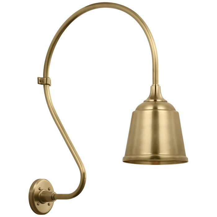 Visual Comfort Signature TOB 2805HAB/S5-HAB LED Barn Light, Hand-Rubbed Antique Brass