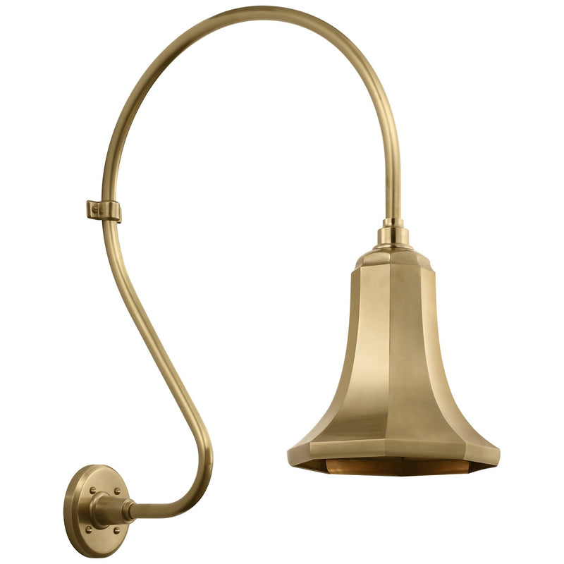 Visual Comfort Signature TOB 2805HAB/S9-HAB LED Barn Light, Hand-Rubbed Antique Brass