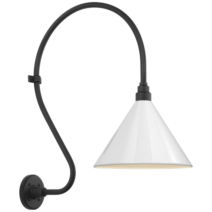 Visual Comfort Signature TOB 2805MBK/S11-WHT LED Barn Light, Matte Black