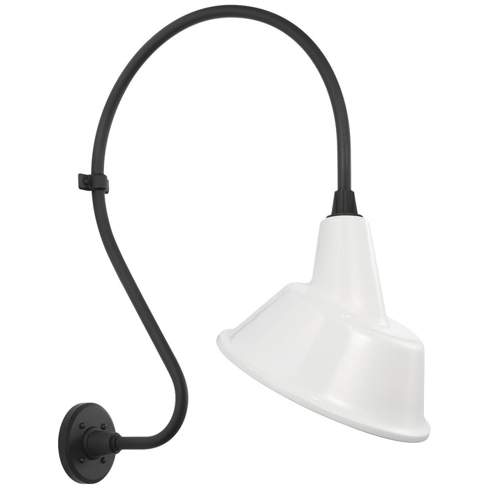 Visual Comfort Signature TOB 2805MBK/S3-WHT LED Barn Light, Matte Black