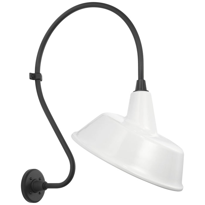 Visual Comfort Signature TOB 2805MBK/S4-WHT LED Barn Light, Matte Black