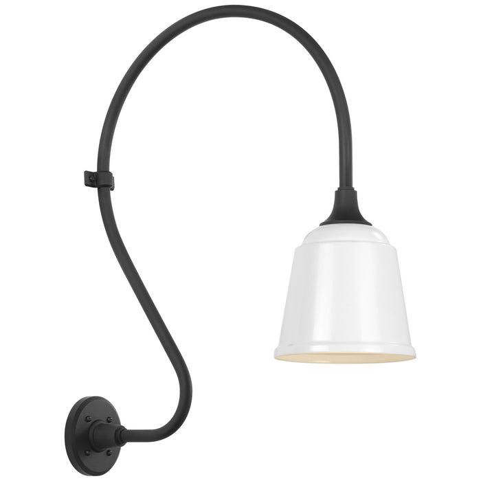 Visual Comfort Signature TOB 2805MBK/S5-WHT LED Barn Light, Matte Black