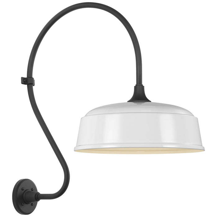 Visual Comfort Signature TOB 2805MBK/S7-WHT LED Barn Light, Matte Black