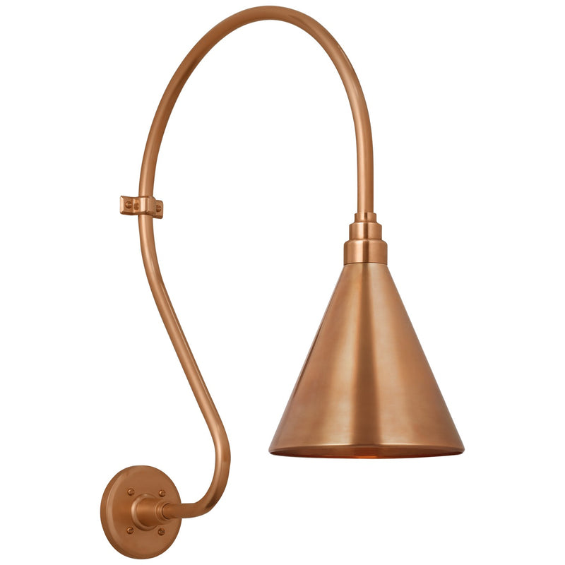 Visual Comfort Signature TOB 2805SC/S10-SC LED Barn Light, Soft Copper