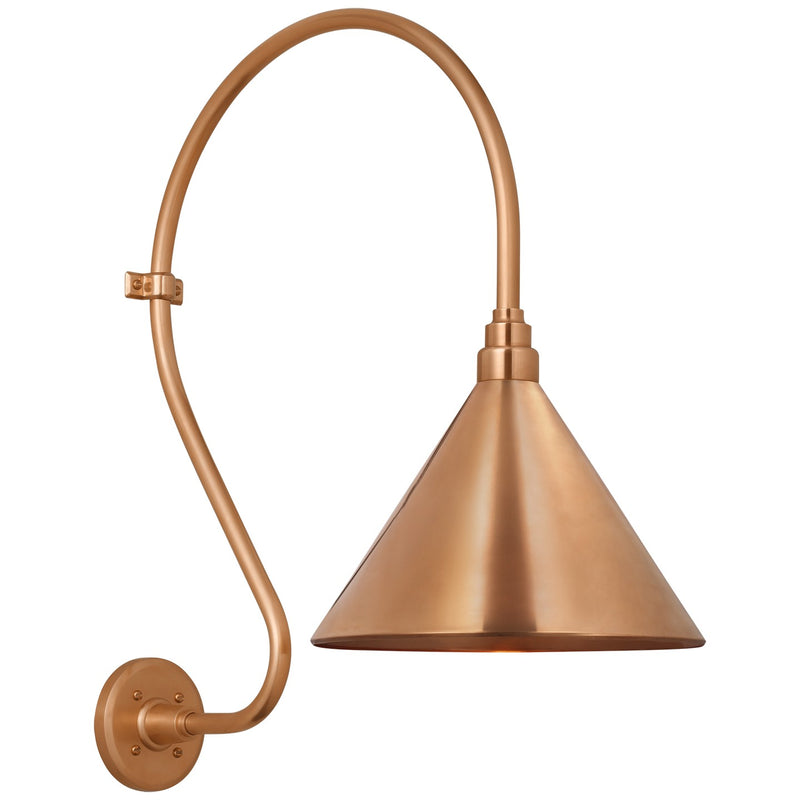 Visual Comfort Signature TOB 2805SC/S11-SC LED Barn Light, Soft Copper