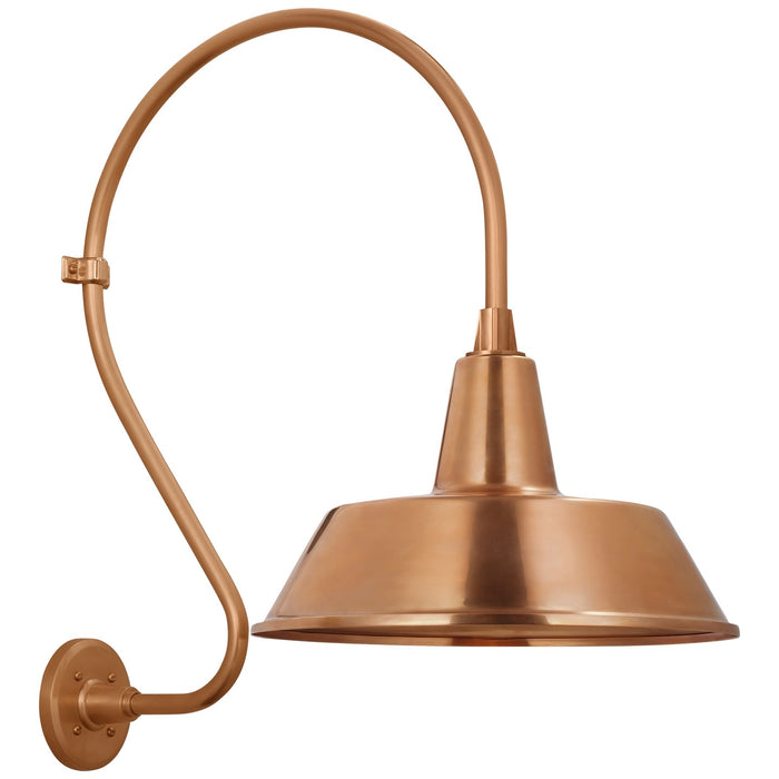 Visual Comfort Signature TOB 2805SC/S2-SC LED Barn Light, Soft Copper