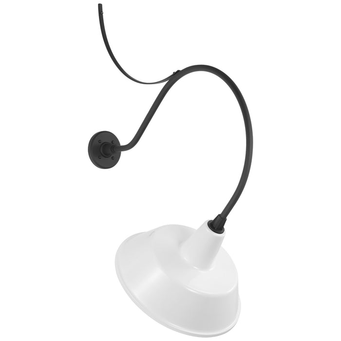 Visual Comfort Signature TOB 2806MBK/S2-WHT LED Barn Light, Matte Black