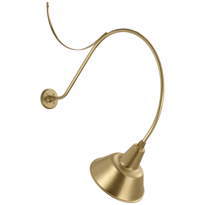 Visual Comfort Signature TOB 2807HAB/S1-HAB LED Barn Light, Hand-Rubbed Antique Brass